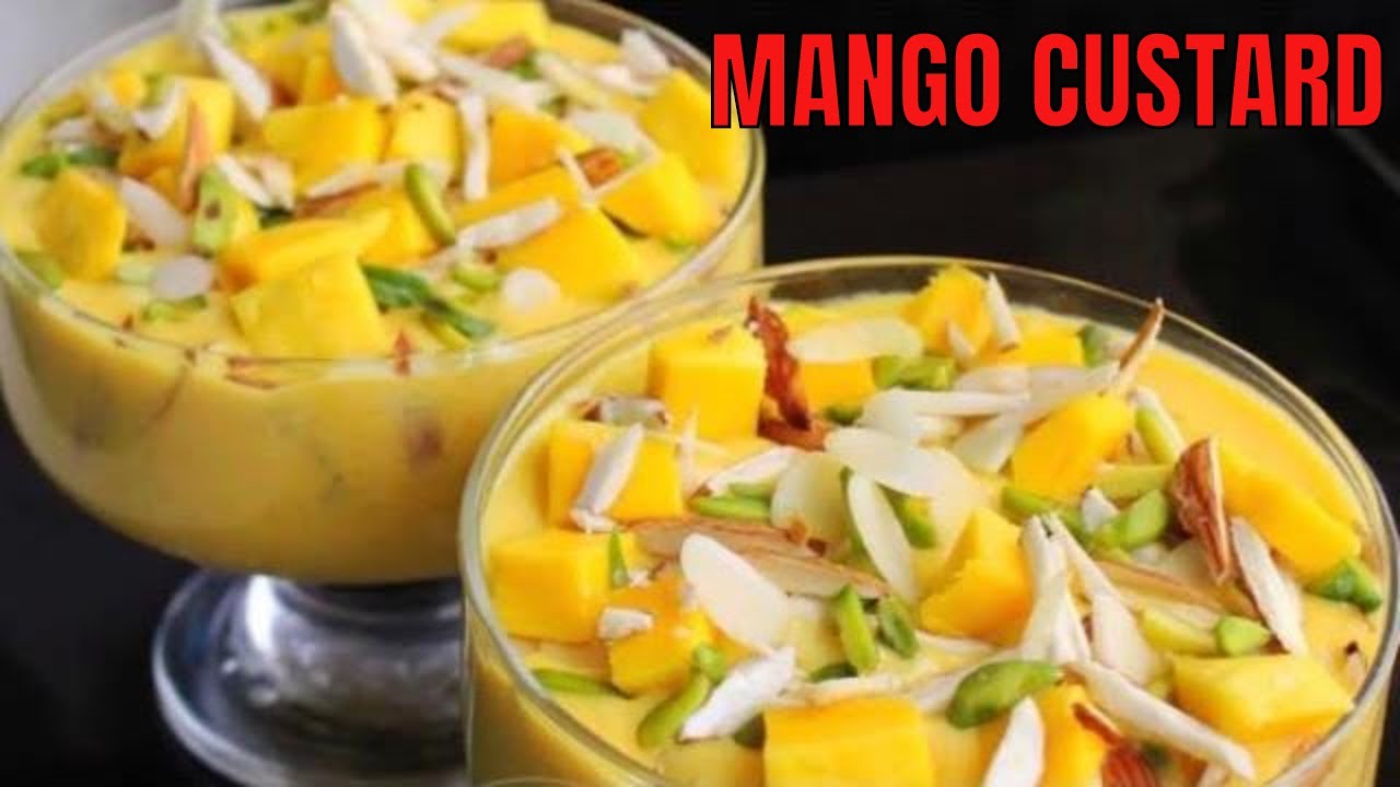 सिर्फ 2 चीजों से बनाए मैंगो कस्टर्ड | Mango Custard Recipe | Mango Custard Pudding | Mango Dessert