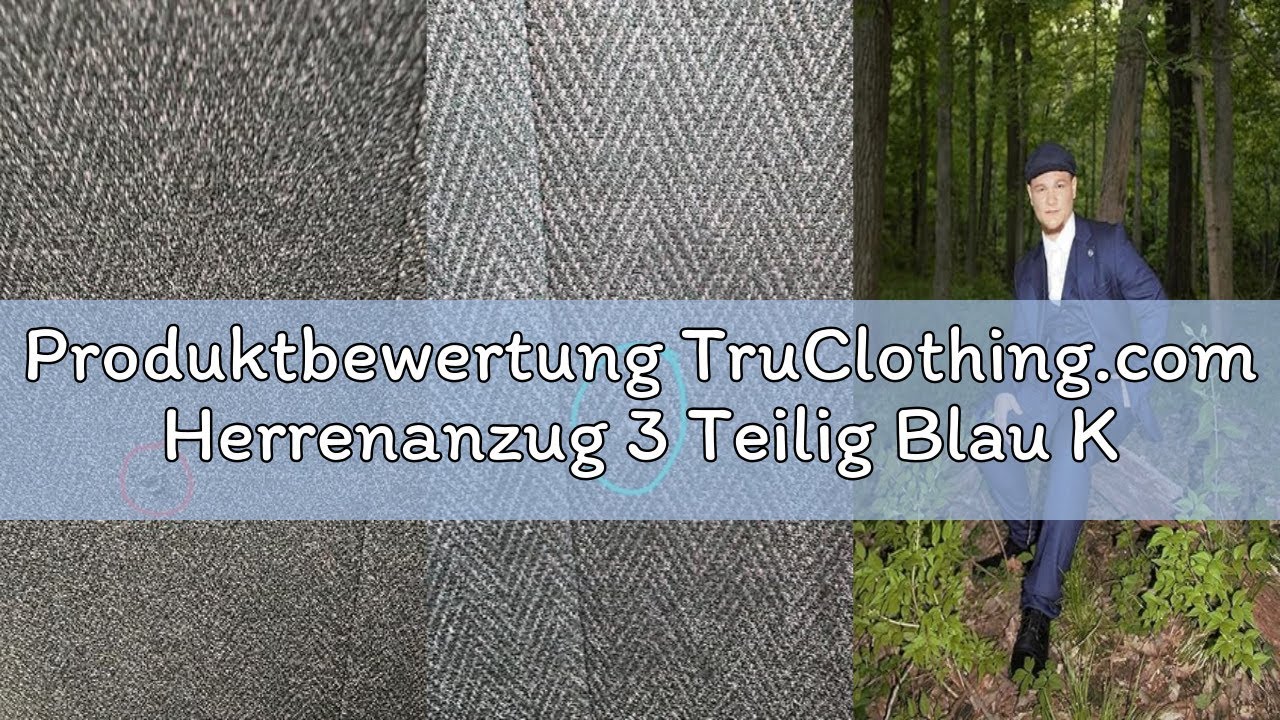Produktbewertung TruClothing.com Herrenanzug 3 Teilig Blau Kariert Vintage Retro 1920er Design Tailo