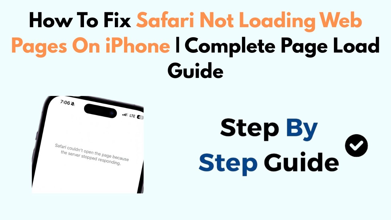How To Fix Safari Not Loading Web Pages On iPhone | Complete Page Load Guide