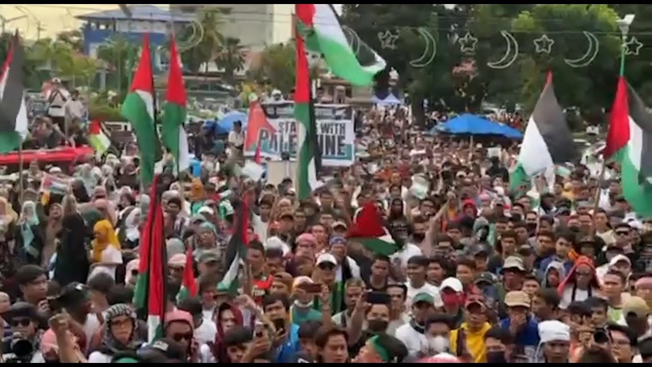 Rally in Philippines in solidarity with Palestinian people amid Israel-Hamas war
