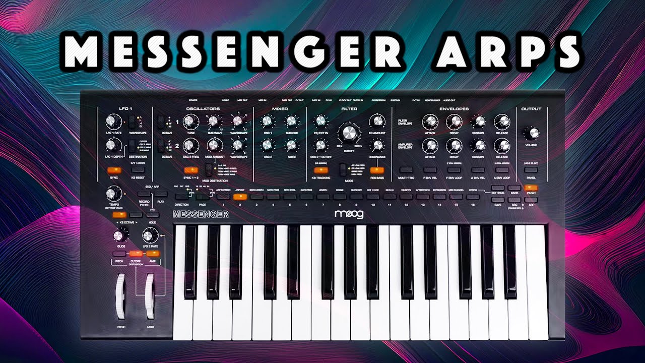 Moog Messenger: 64 пресета арпеджио, демонстрация без разговоров во время джема.