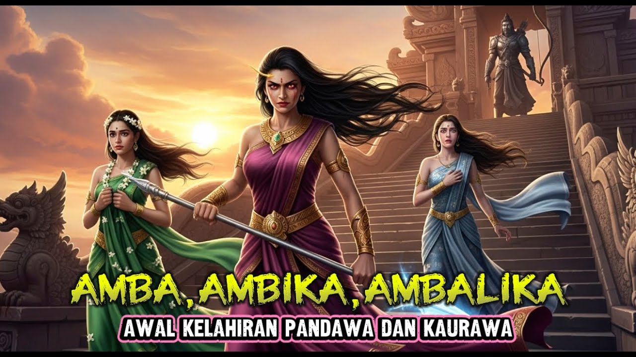 AMBA, AMBIKA, AMBALIKA | TIGA PUTRI KASI MENJADI ASAL MULA PANDAWA, KAURAWA, DAN KEJATUHAN BHISHMA