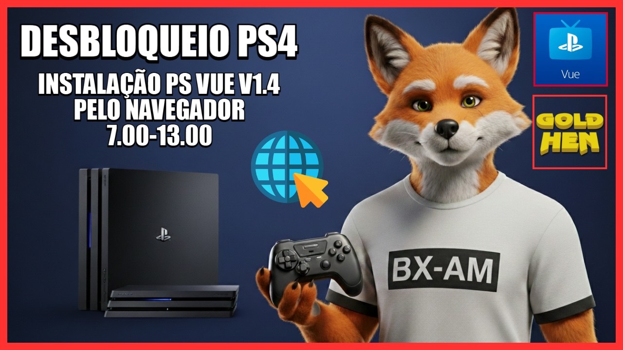 INSTALAÇÃO DO PS VUE V1.4 PELO NAVEGADOR DO PS4 7.00-13.00