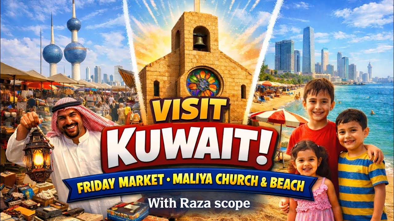 Visit kuwait friday market & maliya beach. With raza scope 