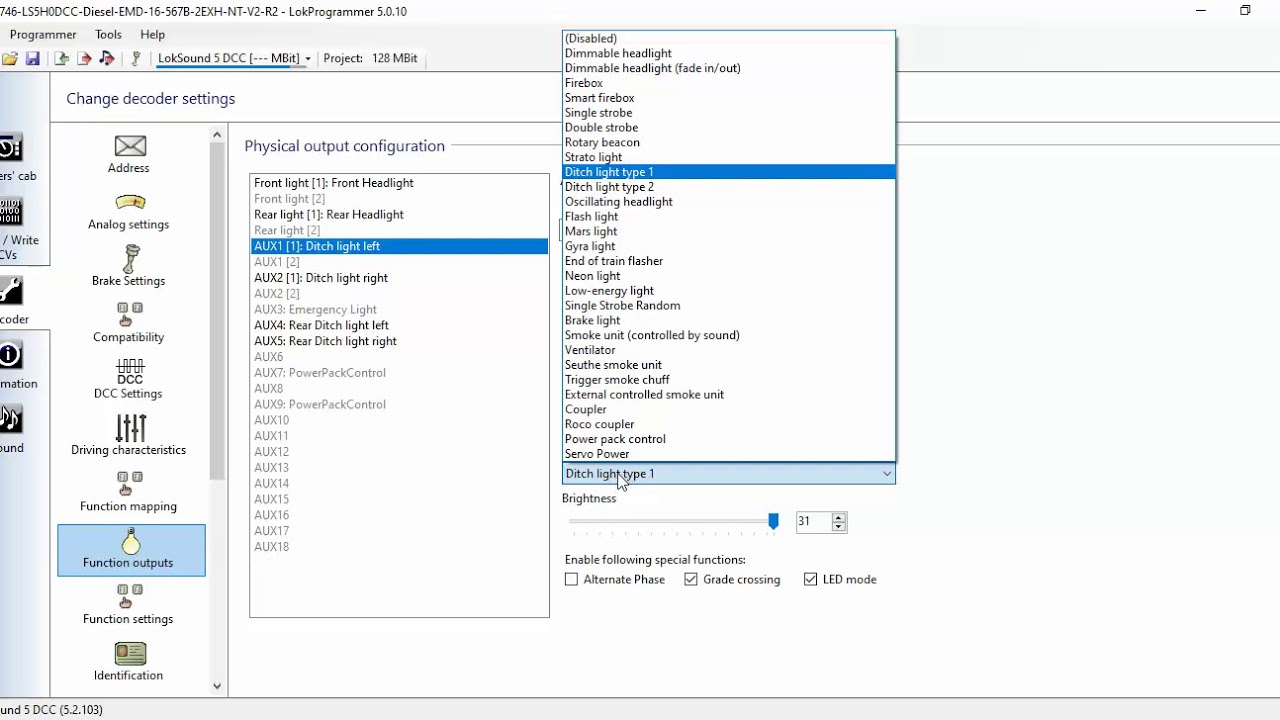Programming an ESU LokSound Decoder for Prototypical Headlight Operation