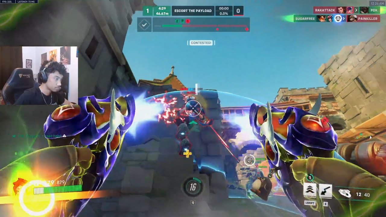 Без сахара, безумный Трейсер, 16 сезон, топ-500 геймплея Overwatch 2