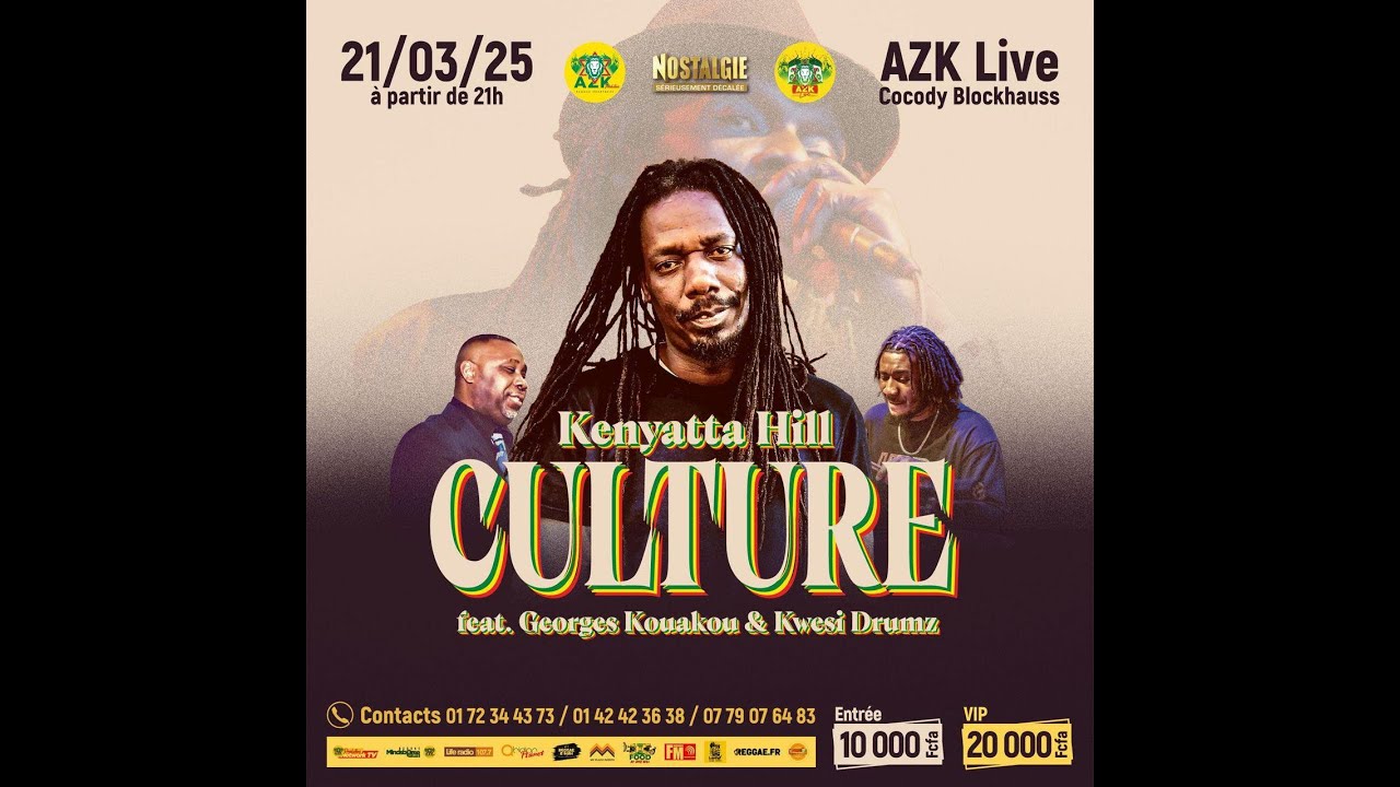 Kenyatta Hill en concert live – 21 mars 2025 à l’Espace AZK Live