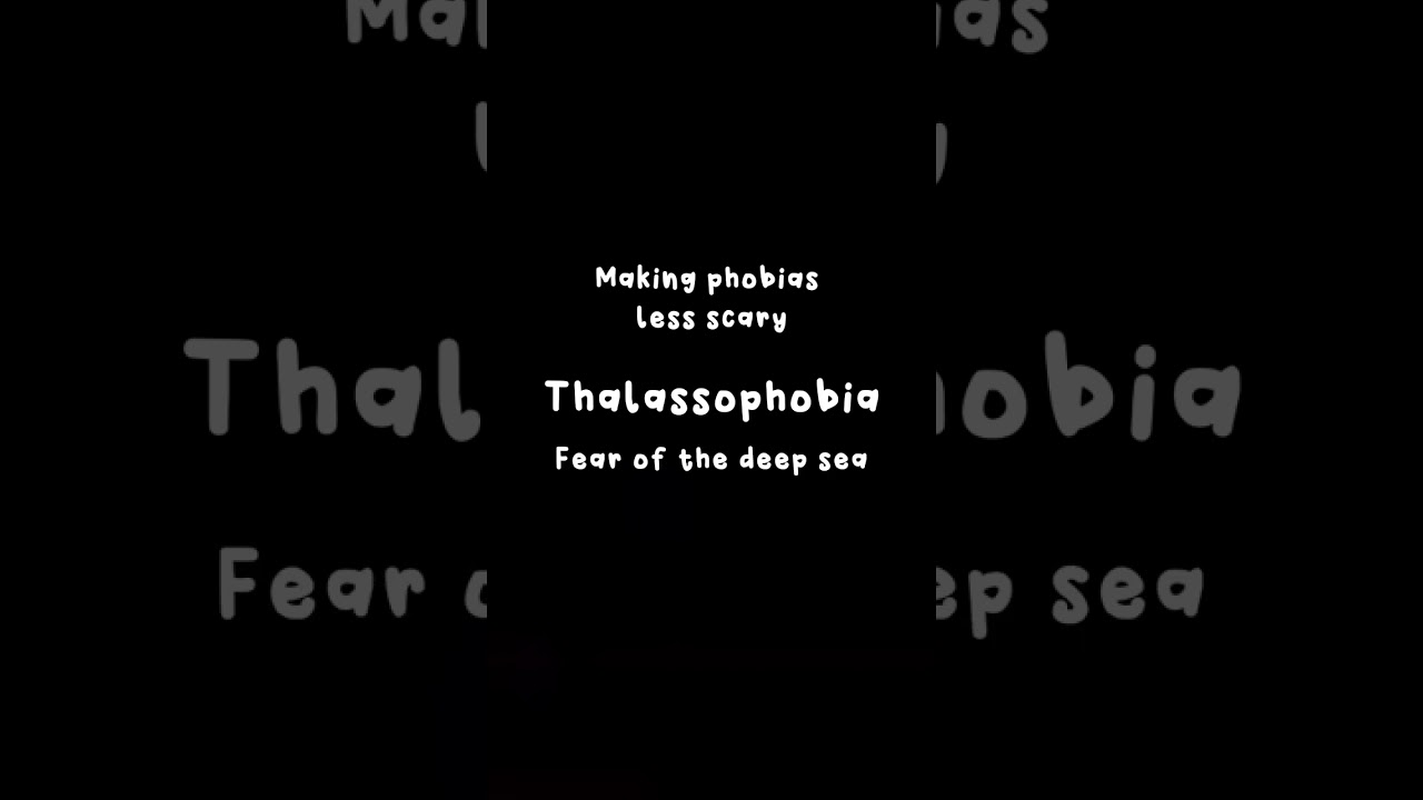 Making phobias less scary 🤍 | thalassophobia | #phobia #fyp