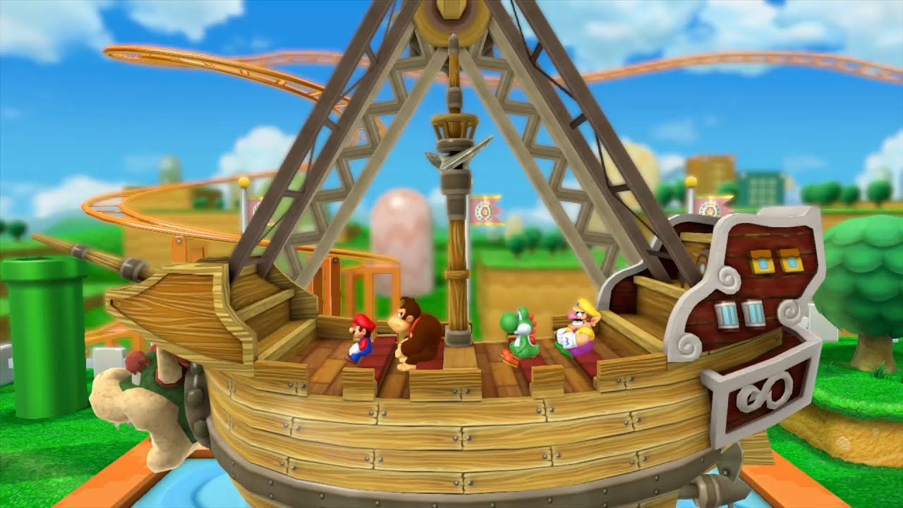 Mario Party 10 Mario Party #377 Yoshi vs Wario vs Mario vs DK Mushroom Park Master Difficulty