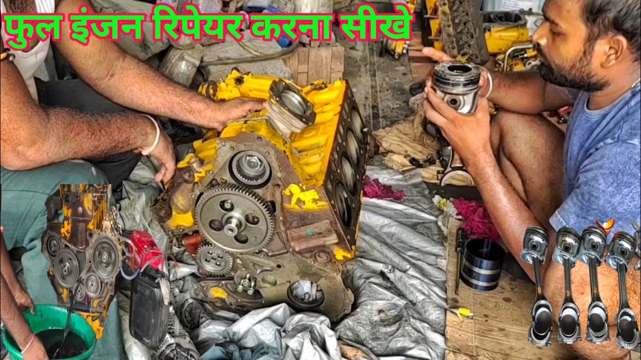 how to 14 tun Omega hydra caren full engine repair video // hydra crane Mahindra engine repair video