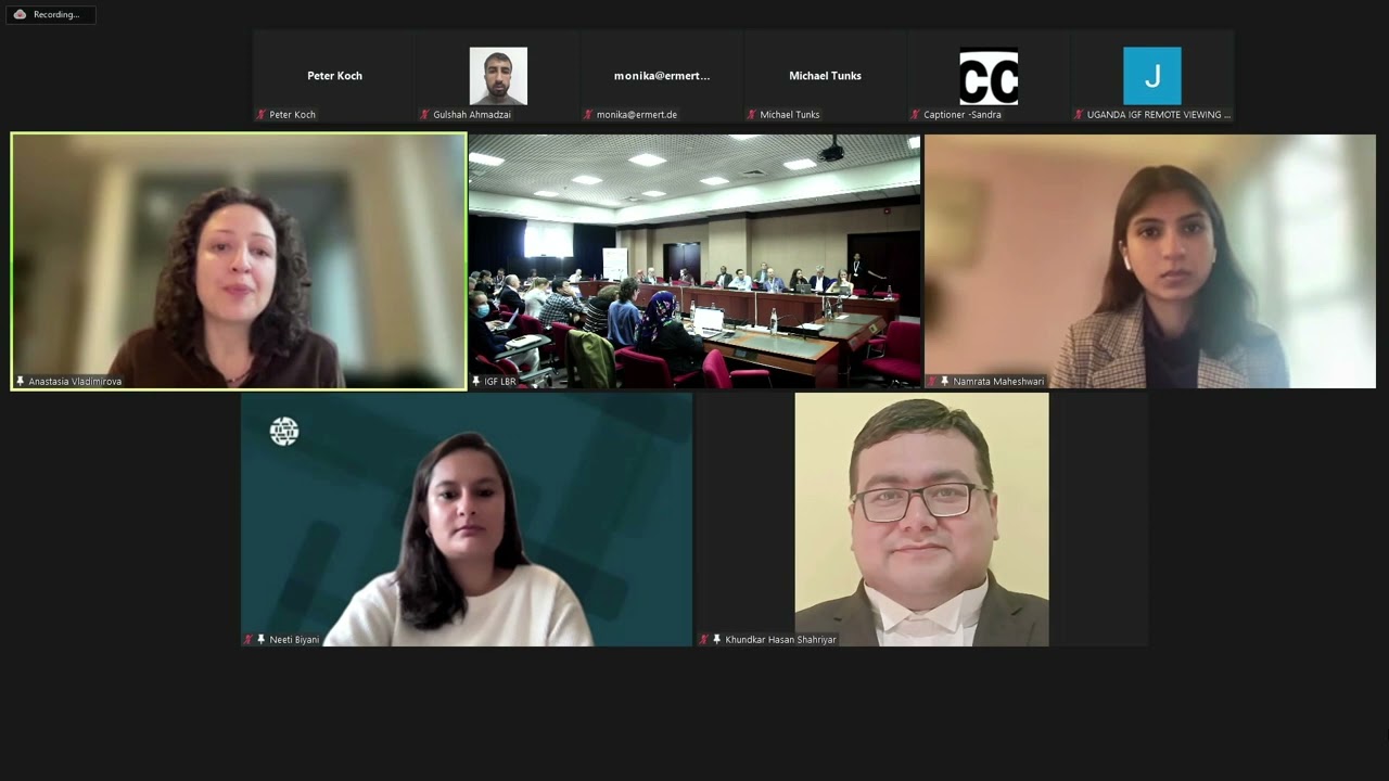 IGF 2022 - Day 3 - Large Briefing Room -  WS# 493 - Is encryption a human right Voices of human....