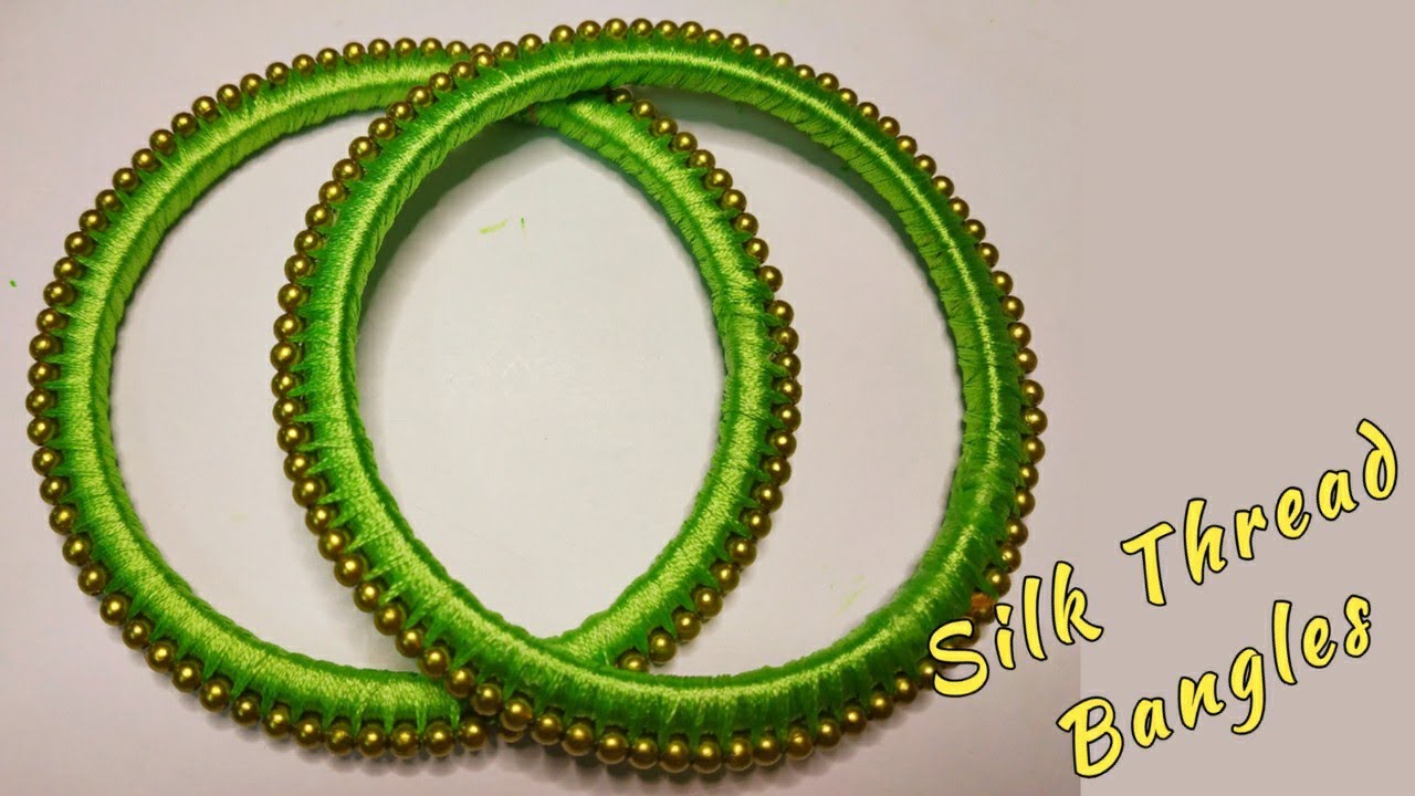 Silk Thread Bangle | How to make silk thread bangle at home | Silk thread jwelleries|Handmade Bangle