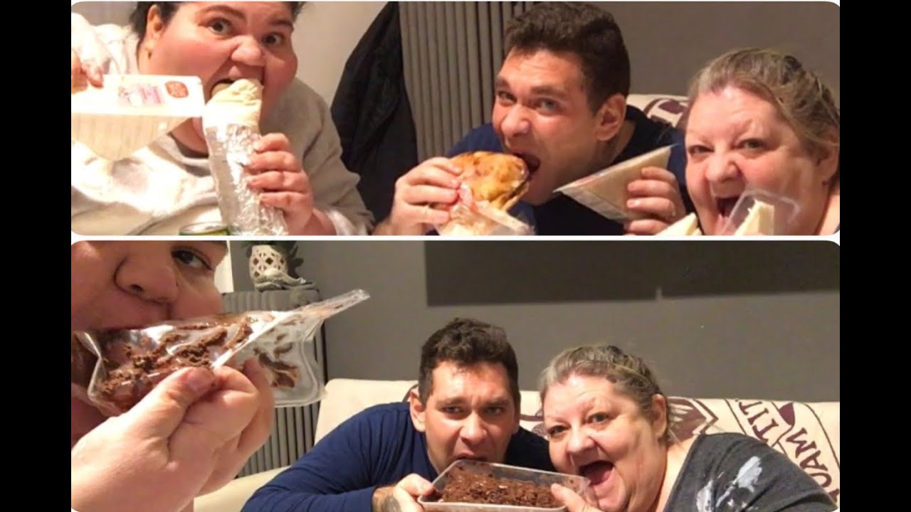 MEGA ABBUFFATA MAIALOSA A CONDUZIONE FAMILIARE EATING SHOW MUKBANG ITA CON KEBAB TRAMEZZINI E TORTA