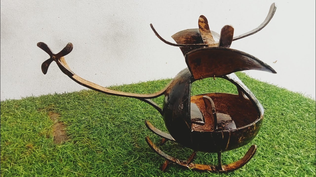 New ideas 💡 Wow. How to make a Hilicopter about Coconut Shell.