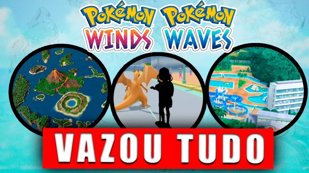 NOVO VAZAMENTO ENORME! - Mapa, ilhas e personagens (Pokémon Winds & Pokémon Waves)