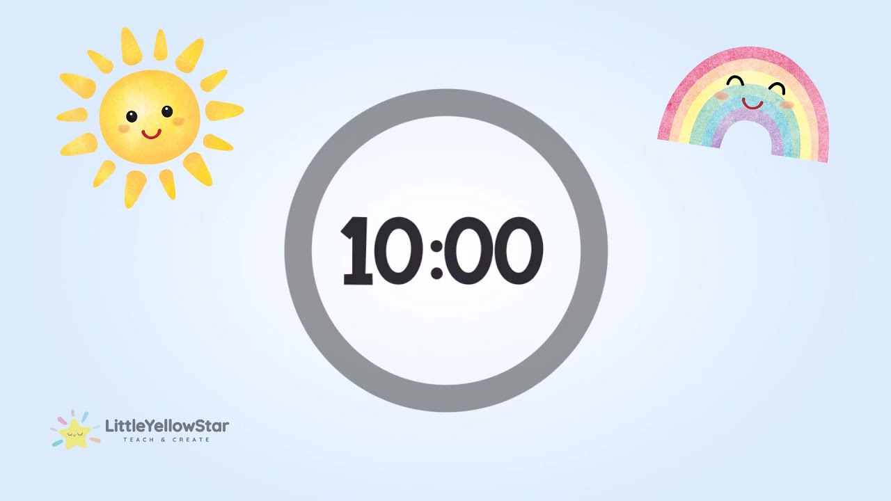 10 Minutes Classroom Countdown Timer For Kids With Calming Music | Classroom Visual Timer