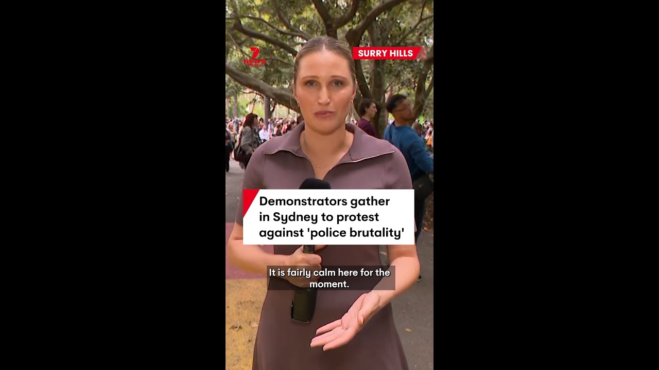 Demonstrators gather in Sydney to protest against 'police brutality'