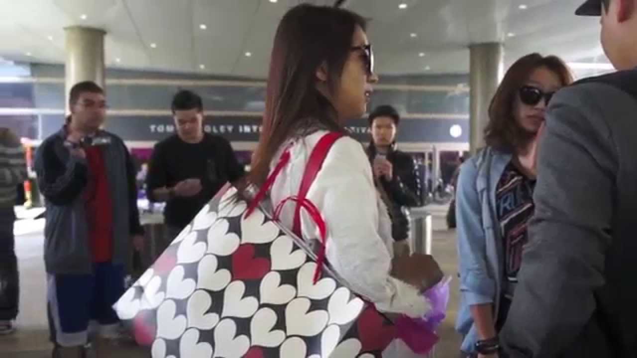 [FANCAM] 140412 Sistar Bora, Hyorin + Dasom @ LAX for LA K-pop Festival