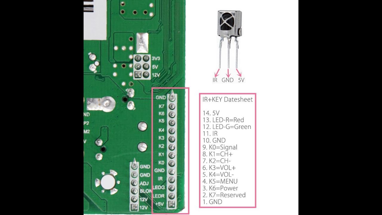 Led tv IR keypad  Connection