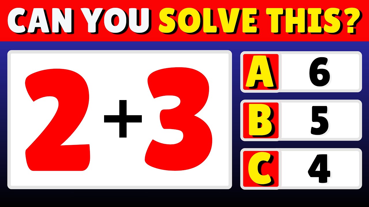 Can You Pass This Math Quiz?  Arithmetic Skill Test !