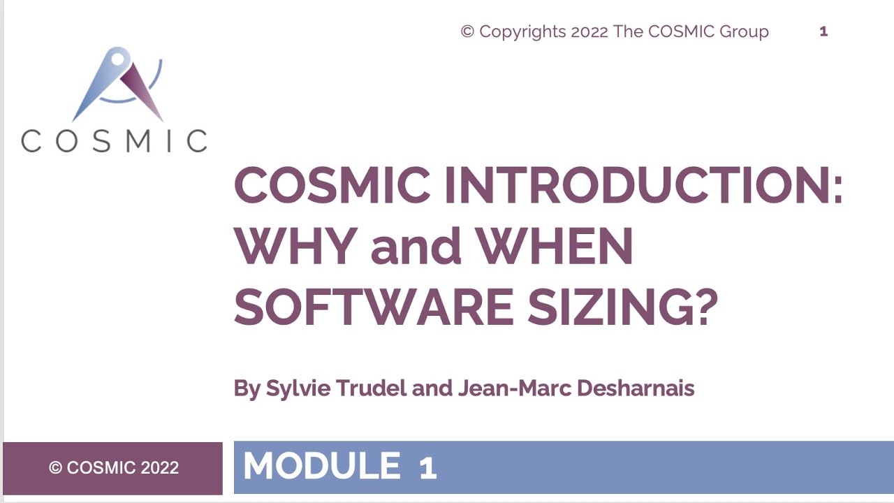 Module 1 COSMICTraining WhyMeasureSize