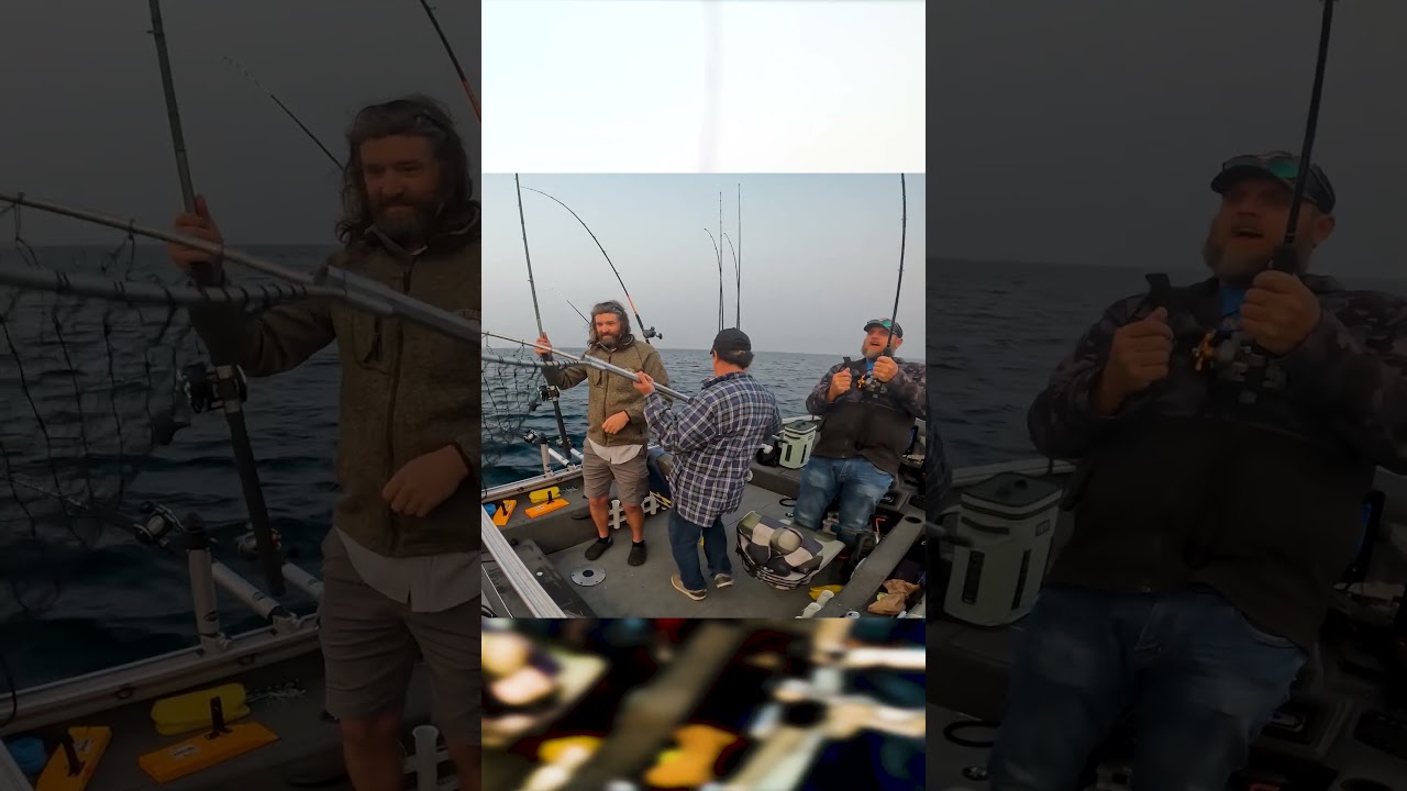 Triple-Up FINALE! Chaos, Screaming Drags & Big Chrome Salmon 🎣 | Lake Michigan Trolling