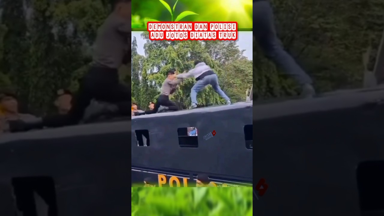 Polisinya kalah telak sama demostran yang satu ini #polisi #polisiindonesia #brigade #brimobpolri