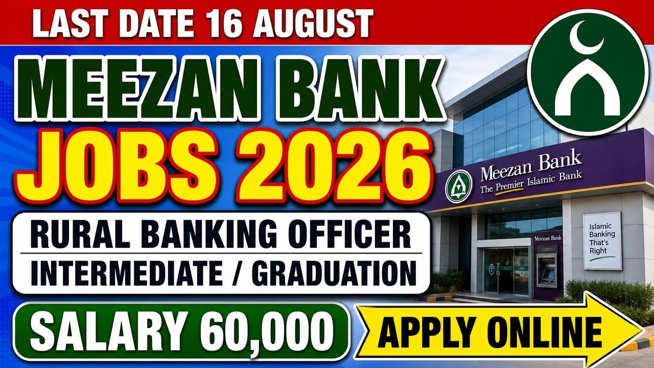 Meezan Bank Jobs 2026 Online Apply | Rural Banking Officer RBO | Intermediate Pass Male & Female