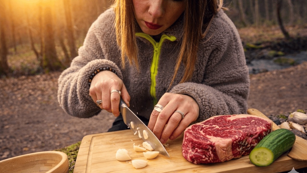 Irish Ribeye Cooked into the Wild🥩🌿ASMR