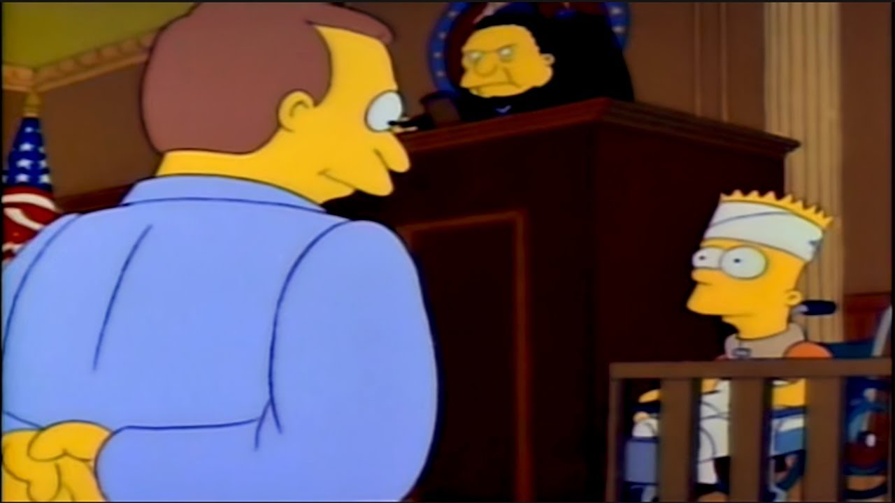 The Simpsons: Bart And Mr Burns In Court