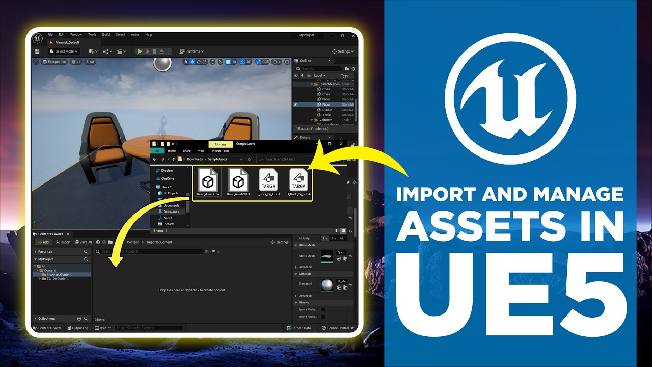 Unreal Engine 5 Asset Management & Importing Assets Tutorial | AnyMotion Pro