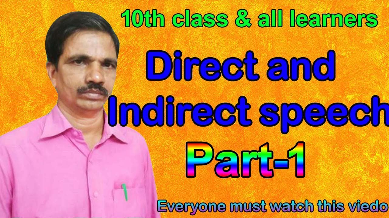 Direct and Indirect speech part-1 in telugu