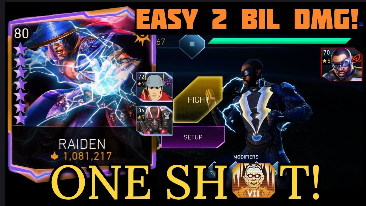 EASY ONE SHOT!🔥 Boss BLACK LIGHTNING by RAIDEN H7 On Ice Solo Raid in Injustice 2 Mobile Gameplay