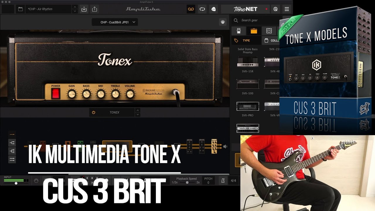 Tone X Models Pack | Cus 3 Brit | Just Play Pack Demo (Custom Audio CAE3+ & 1959SLP)