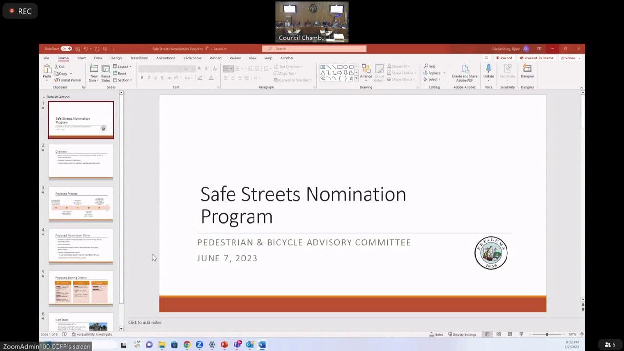 Pedestrian & Bicycle Advisory Committee Meeting - 6/7/23
