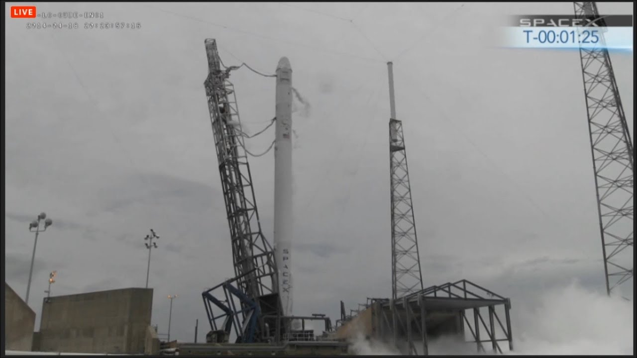 SpaceX Webcast - CRS3 Falcon 9 (landing legs) Launch Success! April 18, 2014