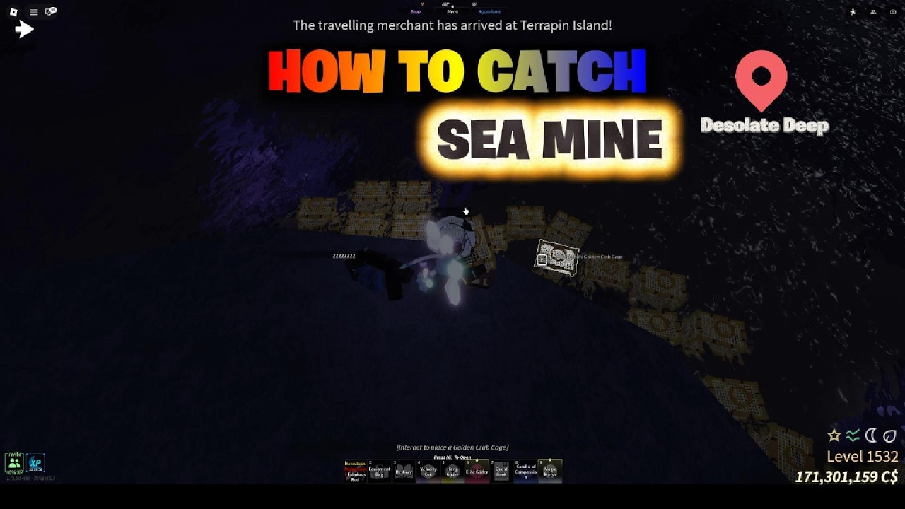 How To Catch Sea Mine #fisch #roblox