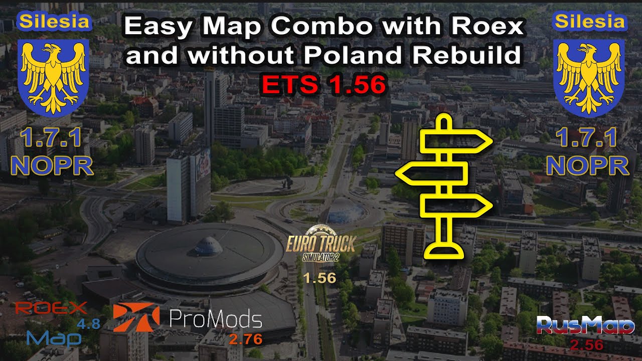 Easy Map combo with RoEx ETS2 1.56 without Poland Rebuild
