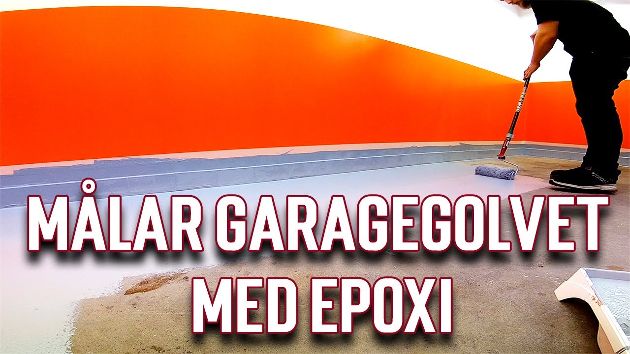 MÅLA GARAGEGOLVET MED EPOXI - FANTASTISKT RESULTAT!