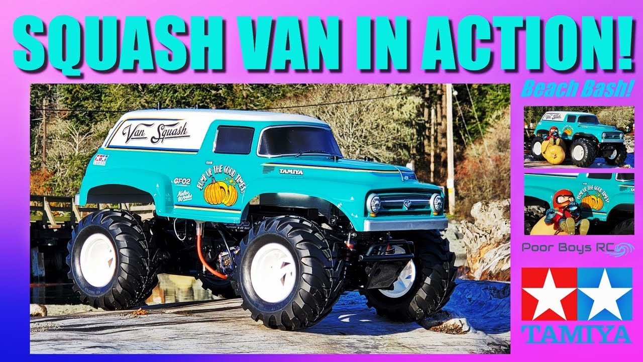 Tamiya GF-02 Squash Van Conquers The Beach!