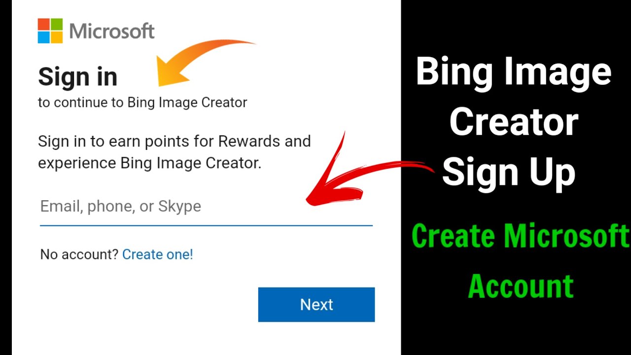 Bing Image Creator Sign Up Kaise Kare | Bing image creator kaise banaye | Create Microsoft account