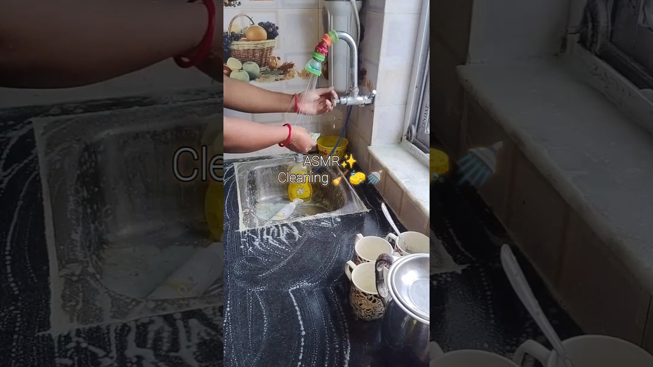 ASMR Cleaning Indian Kitchen #asmrcleaning #asmr #cleaning #kitchen #indiankitchen