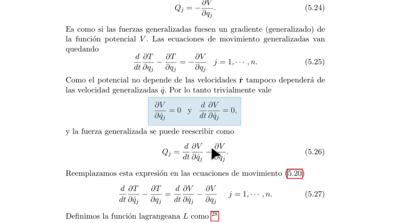 Mecánica Clásica - Potenciales generalizados