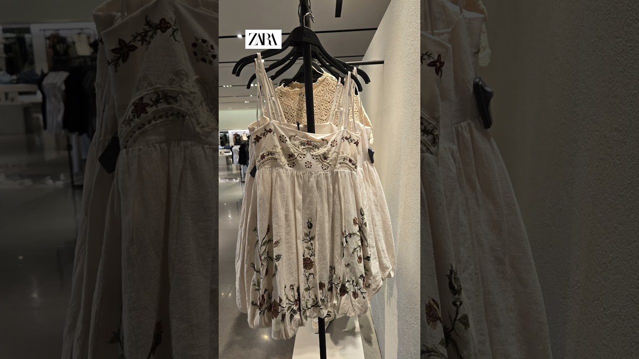 Zara -🌼🧵Embroidery & Cotton// Summer  Fashion May 2025 #shorts #zara #zarahaul #fashion #shopping
