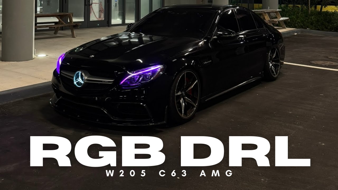 Установка RGB-дневных ходовых огней на мой Mercedes W205 C63 AMG