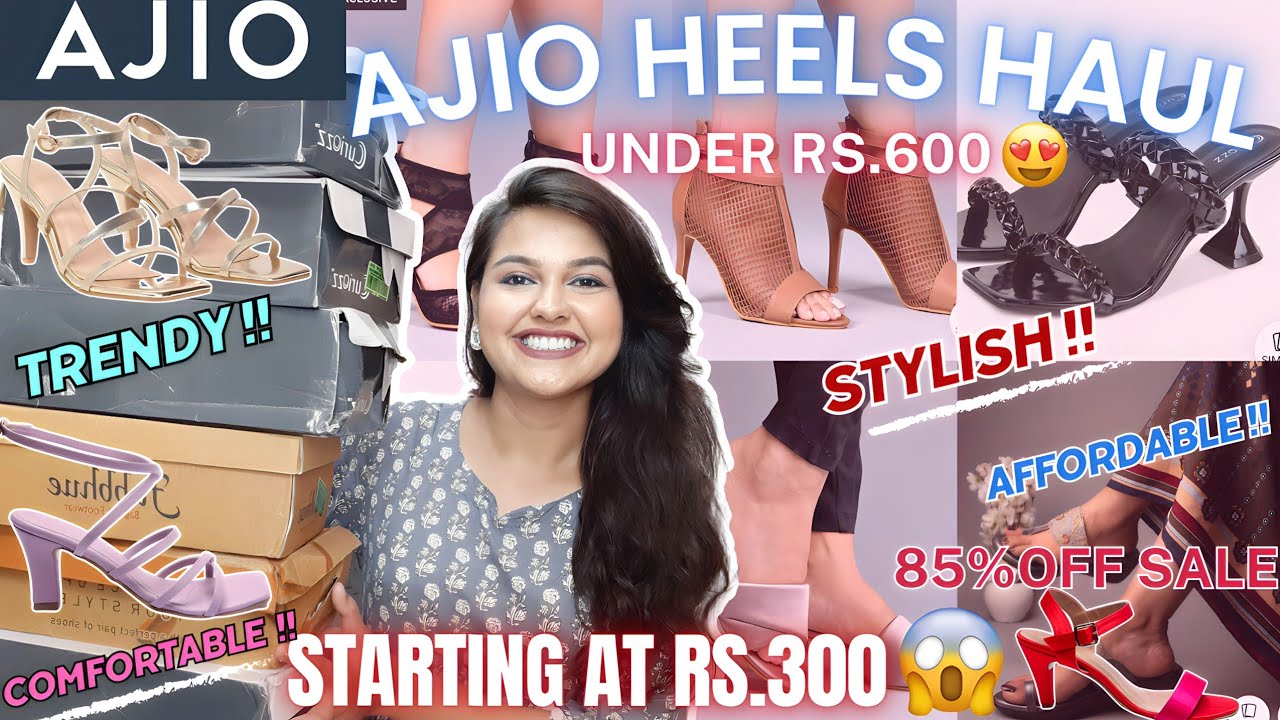 Get Fashionable Heels on a Budget- *HUGE* Ajio Heels Haul Under Rs.599 😍 Starting At Just Rs.300 👠