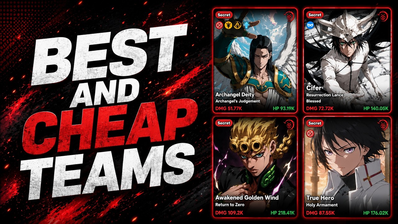 BEST And CHEAP Teams For EVERY Raid In Anime Card Clash