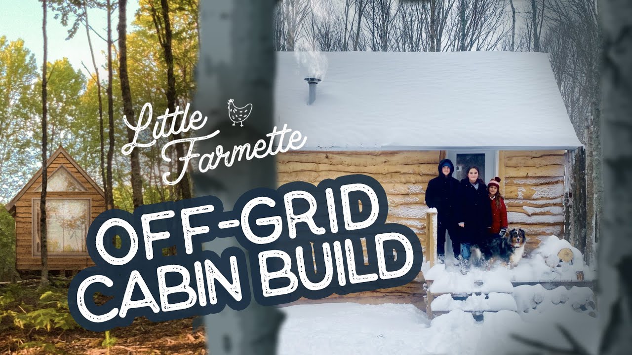 OFF GRID CABIN BUILD IN THE WOODS timelapse! The Little Farmette