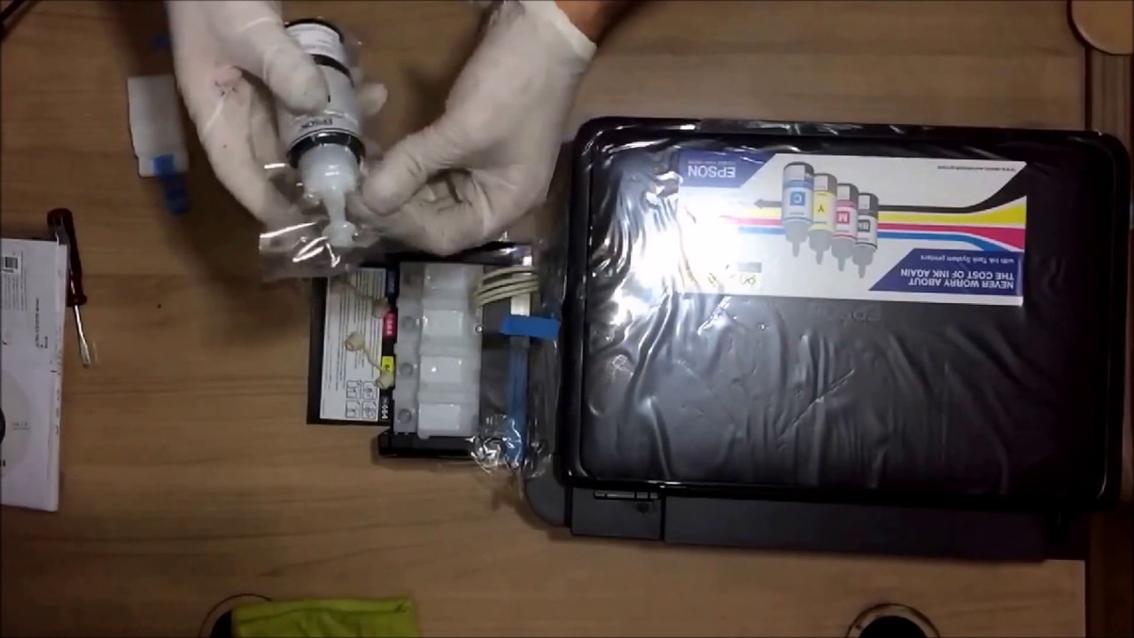 How To Refill Ink Epson Printer L382 / L386 / L486 / L565 / L605 unboxing