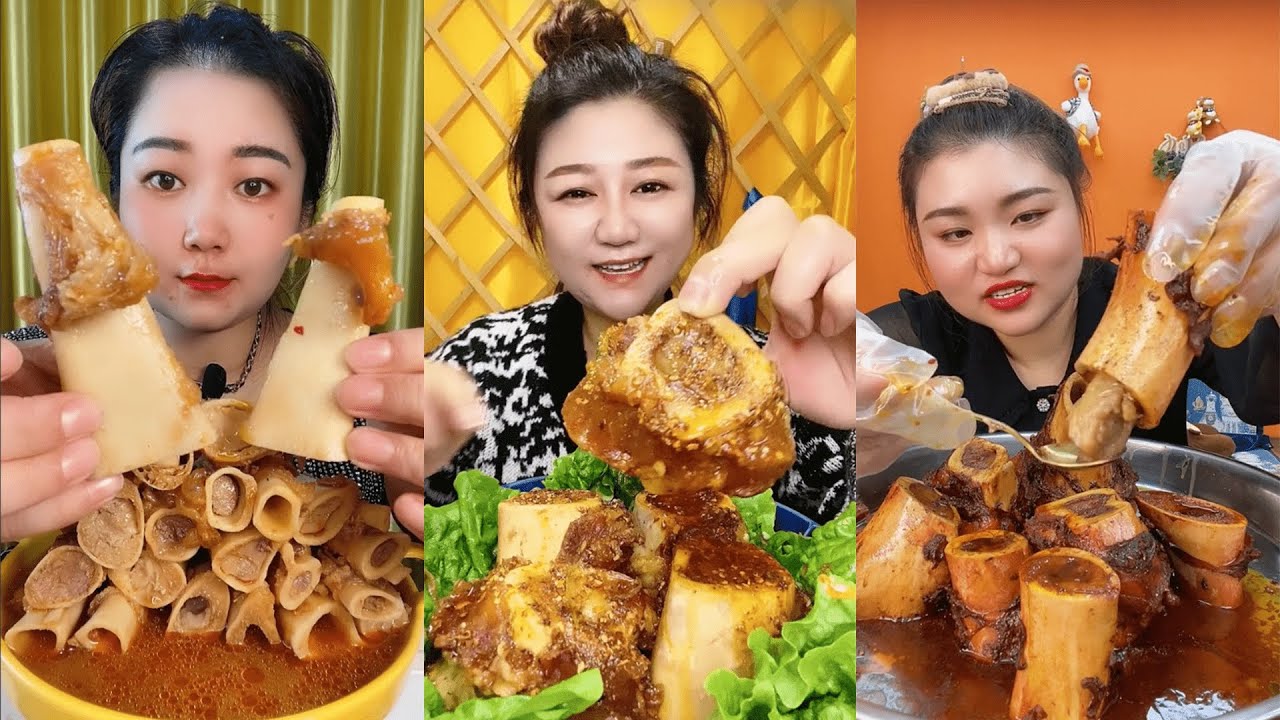 Mukbang Food Eating Show | Red beef bone marrow | Beef Bone Marrow Challenge #38(P149-152)